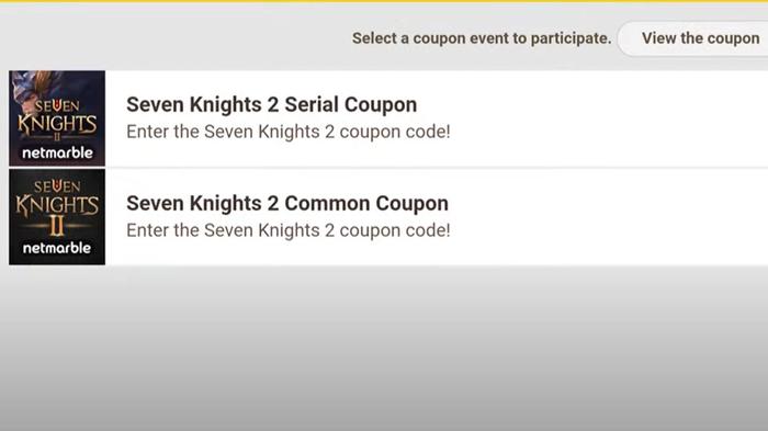 seven knights 2 coupon codes