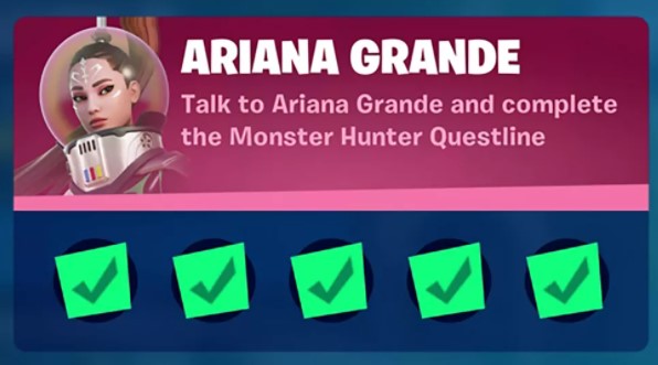 Fortnite Punchcard Quests Ariana Grande 