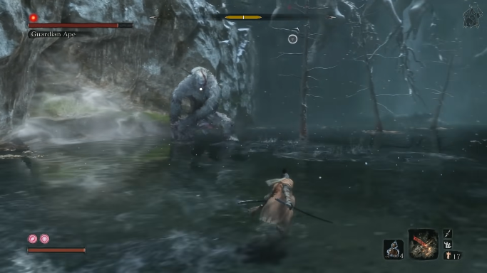 Phase one of the Guardian Ape in Sekiro