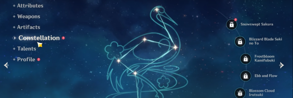 Ayaka's constellations
