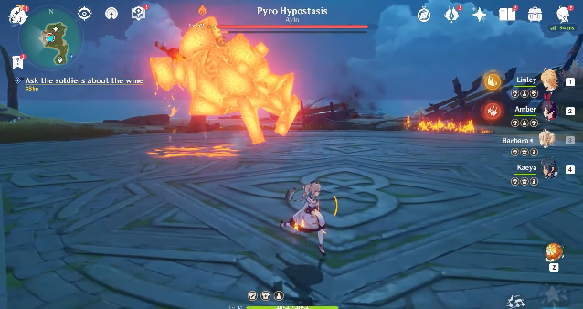 Pyro Hypostasis fight gameplay