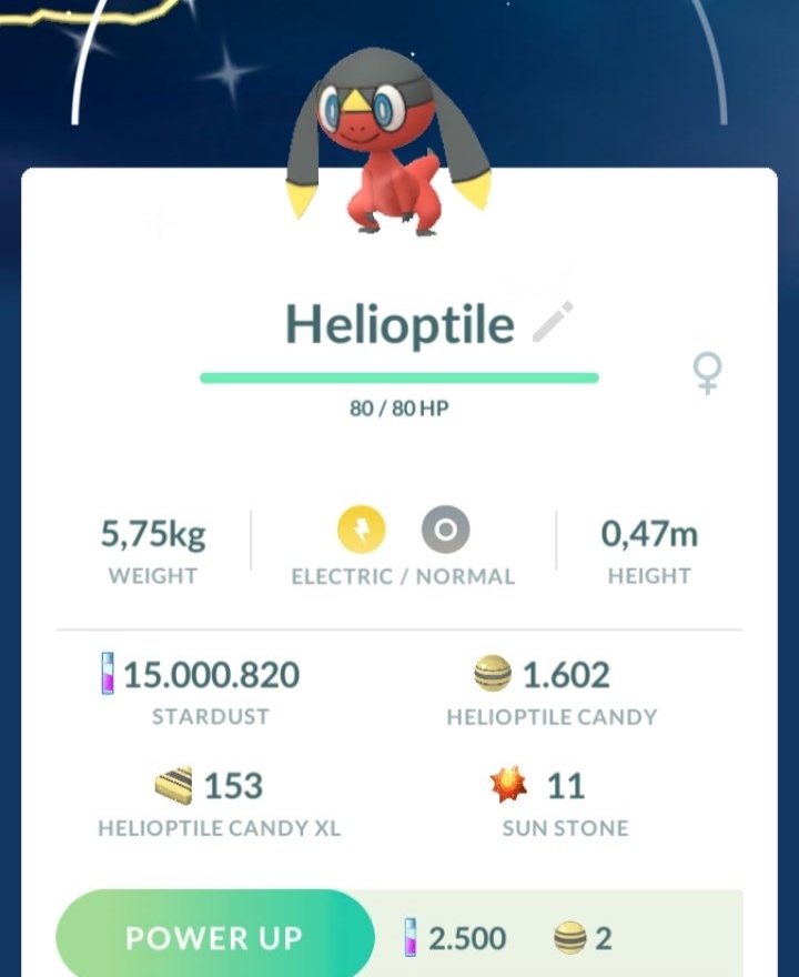 Helioptile evolution Pokemon Go 